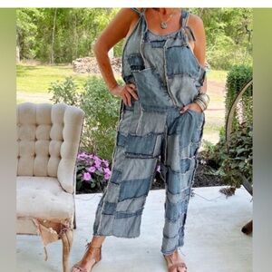 JG patchwork skies overalls